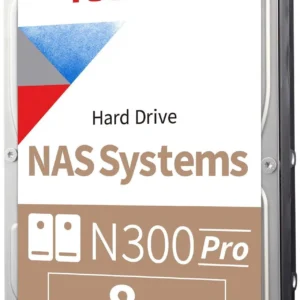 Toshiba HDWG780AZSTB Toshiba N300 Pro 8TB 7200rpm SATA III 3.5″ NAS Hard Drive