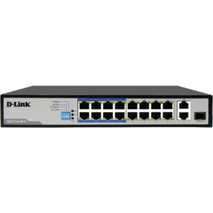 D-Link DES-F1018P-E 250M 16-Port 10/100 PoE Switch + 1 Gigabit Uplink Port + 1 Combo Port (150W)