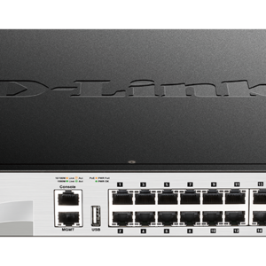 D-Link DGS-3130-30PS 30-Port L3 Stackable Managed Switch (24 x Gigabit PoE, 2 x 10GBASE-T, 4 x 10G SFP+)
