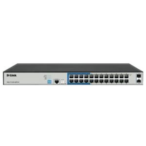 D-Link DGS-F1210-26PS-E 26-Port Gigabit Smart Managed 250m PoE Switch + 2 SFP Uplink Ports (230W)