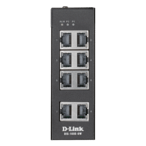 D-Link DIS-100G-8W 8-port 1GBASE-T DIN-Rail Unmanaged Industrial Switch (-40~75°C, PSU not included)
