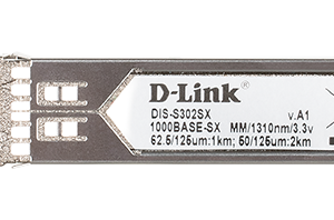 D-Link DIS-S302SX 1000BASE-SX Multi-Mode SFP Transceiver (2km, -40~85°C Operating Temperature Range)