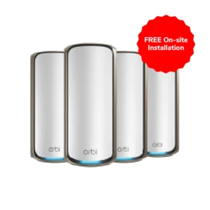 Netgear RBE974S Netgear BE27000 Mesh WiFi System Orbi Series Quad-Band WiFi 7 Mesh System 4 Pack