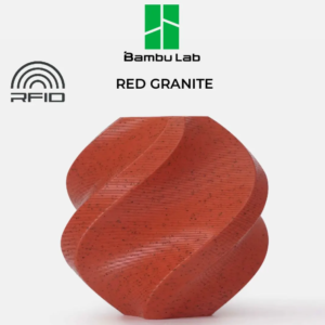 Bambu Lab A07-R5-1.75-1000-SPL Bambu PLA Marble Filament - Red Granite - with Bambu Reusable Spool