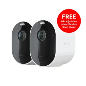 Arlo VMC4260P + VMB4540 Arlo Pro 5 2K Spotlight Wire-Free Camera, 2 Pack with Smarthub