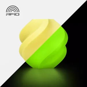 Bambu Lab A12-Y0-1.75-1000-SPL Bambu PLA Glow Filament  - Glow Yellow-with Bambu Reusable Spool