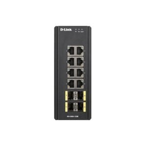 D-Link DIS-300G-12SW 8 x 10/100/1000Base-T + 4 x 100/1000Mbps SFP DIN-Rail Gigabit Managed Industrial Switch