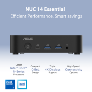 ASUS 90AS00H1-M00240 ASUS NUC 14 ESSENTIAL N97 INTEL GRAPHICS DDR5 8G 256GB WIN 11 PRO