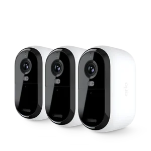 Arlo (VMC3060 + VMA3900) X 03 Arlo Essential VMC3060 2K Security Camera with Power Over Ethernet Adapter (PoE) 3 Pack