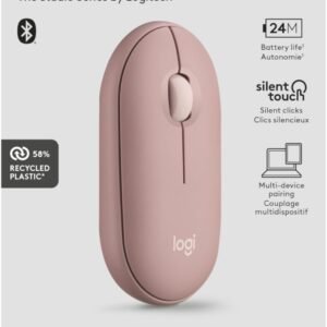 Logitech 910-006987 Logitech Pebble Mouse 2 M350s Wireless Mouse - Tonal Rose