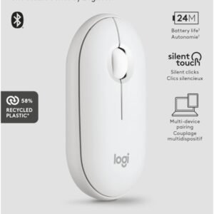 Logitech 910-006986 Logitech Pebble Mouse 2 M350s Wireless Mouse - Tonal White
