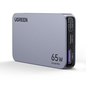 UGREEN 25356 Nexode Pro X753 65W PD GaN Charger (2C1A) with Interchangeable UK/US/EU Plugs