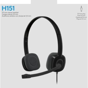 Logitech 981-000587 Logitech H151 Stereo Wired Headset Single  3.5mm Jack