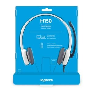 Logitech 981-000453 Logitech H150 Stereo Wired Headset Dual 3.5mm Jack - White