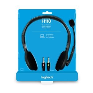 Logitech 981-000459 Logitech H110 Basic Stereo Wired Headset Dual 3.5mm Jack