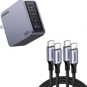 UGREEN 25878 Nexode Pro X763 160W PD Fast GaN Charger (3C1A) with 100W USB-C to USB-C Cable