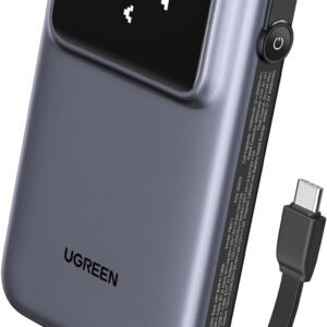 UGREEN 35604B UGREEN PB511_35604B 10000mAh 30W PD Power Bank with Built-in USB-C to USB-C Cable, Purple