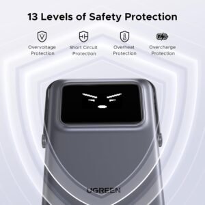 UGREEN 45329 UGREEN Uno PB764 10000mAh Qi2 Magnetic Wireless Power Bank with kick stand