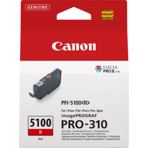 Canon 6958C003AA Canon PFI‑5100 R Red Ink Cartridge