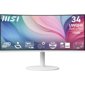 MSI Modern MD342CQP 34″ UWQHD 1500R Curved VA 120 Hz Monitor