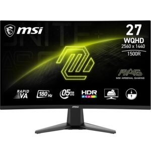 MSI MAG 27CQ6F 27″ WQHD 1500R Curved Rapid VA 180 Hz Gaming Monitor
