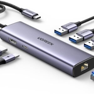 UGREEN 45000 UGREEN CM512 6-in-1 USB-C Hub (HDMI 4K@60Hz, 100W PD, RJ45, USB 3.2)