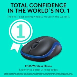 Logitech 910-002502 Logitech M185 Basic Wireless Mouse - Blue