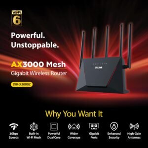 D-Link DIR-X3000Z Mesh Gigabit Wireless Router