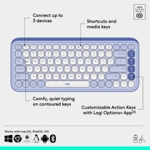 Logitech 920-013086 Logitech Pop Icon Keys - Lilac