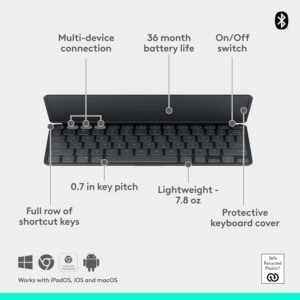 Logitech 920-012916 Logitech Keys To Go 2 - Universal - Graphite