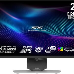 MSI MPG 274URDFW E16M 27″ Dual‑Mode UHD 160 Hz / FHD 320 Hz Flat Rapid IPS Mini‑LED Gaming Monitor