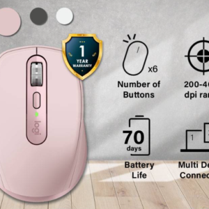 Logitech 910-006934 Logitech MX Anywhere 3S Wireless Mouse - Rose