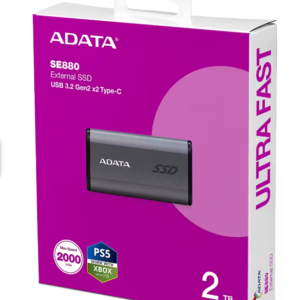 ADATA  AELI-SE880-2TCGY Elite SE880 2TB Portable SSD (Lightweight | Compact)