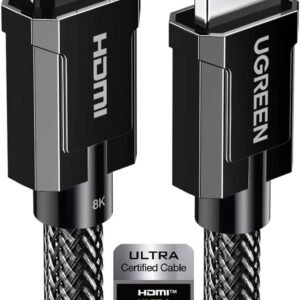 UGREEN 70321 UGREEN HD135_70321 8K 60Hz HDMI 2.1 48Gbps M/M Round Braided 2m Cable, Gray