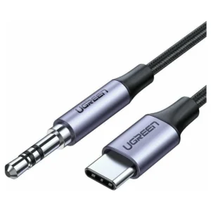 UGREEN 30633 UGREEN Round USB-C Audio Cable 3.5mm M/M Aluminum Shell 1m (Deep Gray)