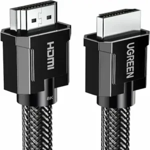 UGREEN 70319 UGREEN HD135_70319 8K 60Hz HDMI 2.1 48Gbps M/M Round Braided 1m Cable, Gray